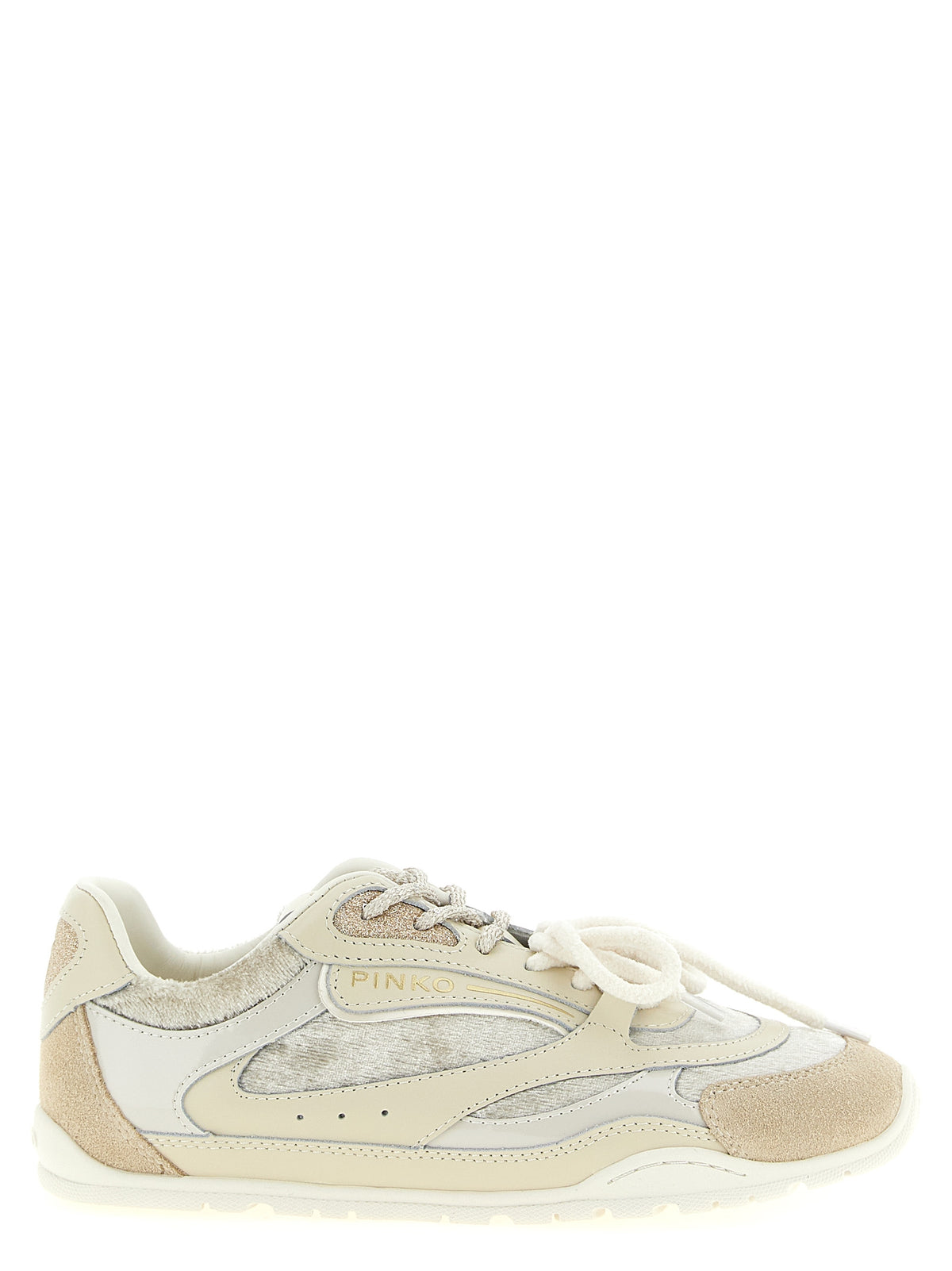 Baskets basses en cuir blanc PINKO