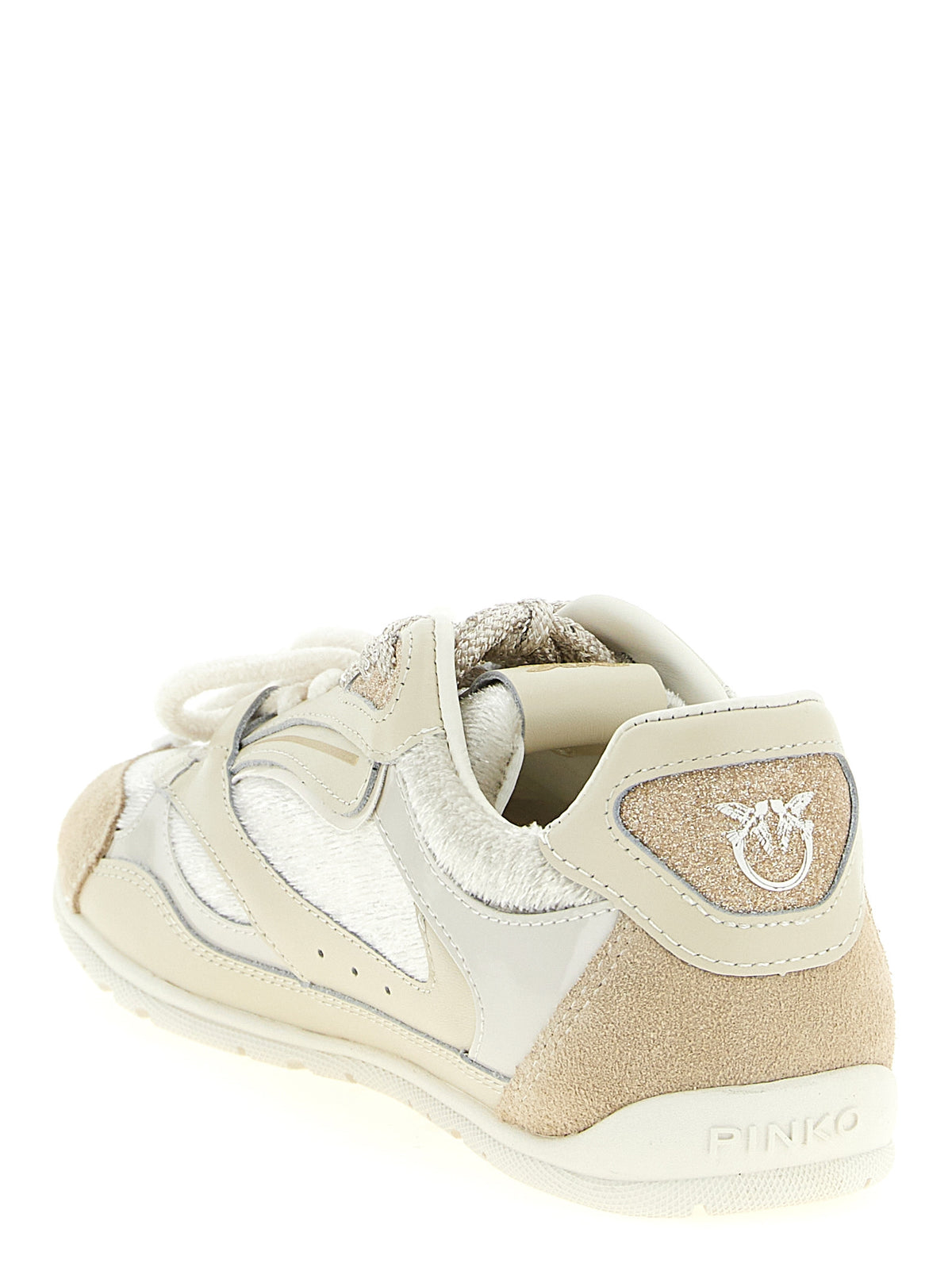 Baskets basses en cuir blanc PINKO