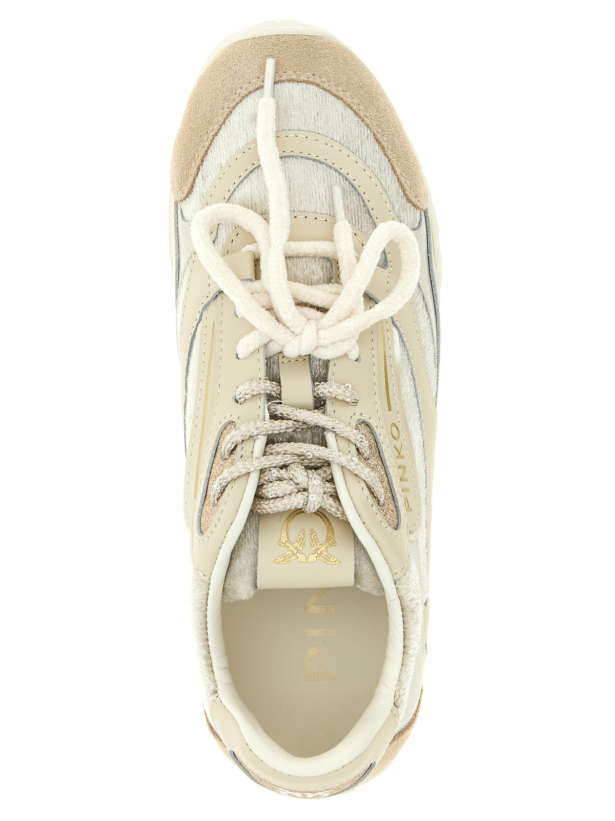 Baskets basses en cuir blanc PINKO