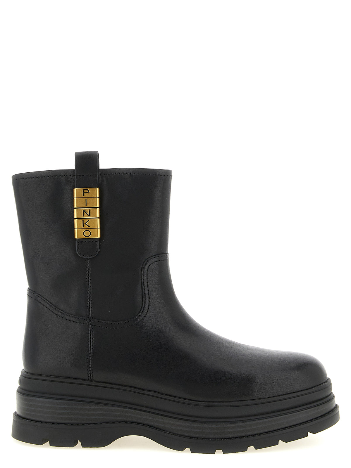 Bottines PINKO en cuir de vachette noir