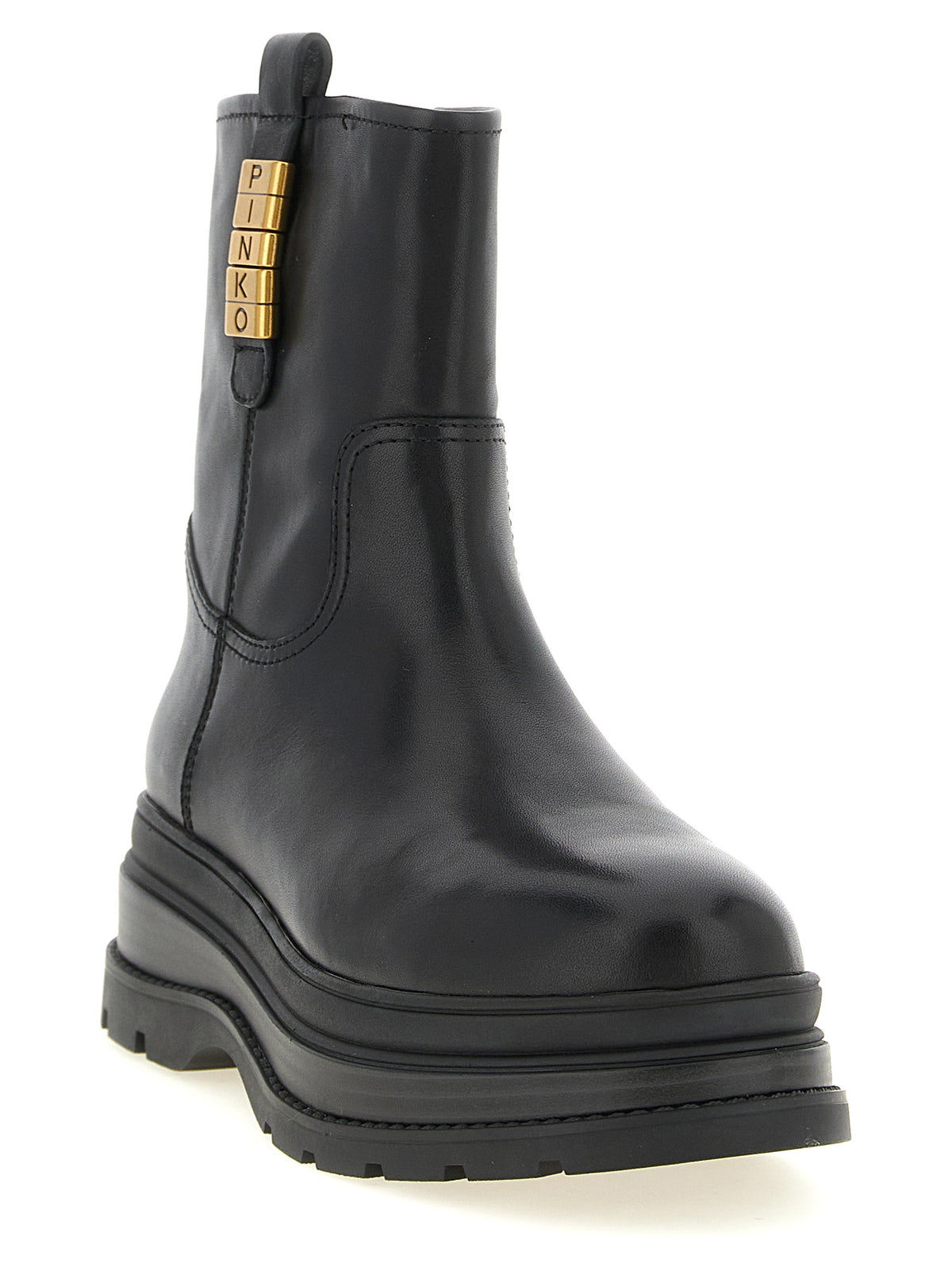 Bottines PINKO en cuir de vachette noir