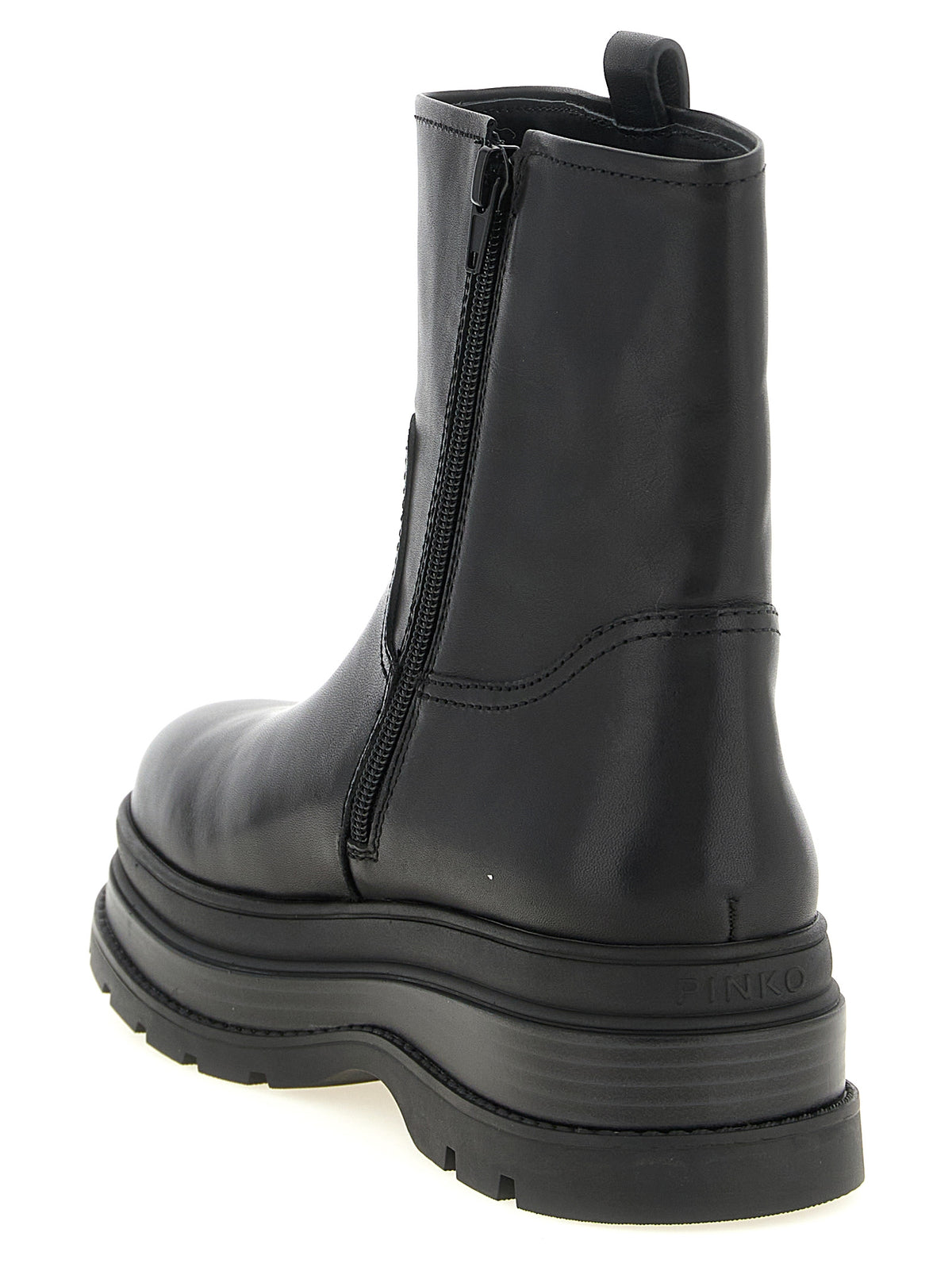 Bottines PINKO en cuir de vachette noir