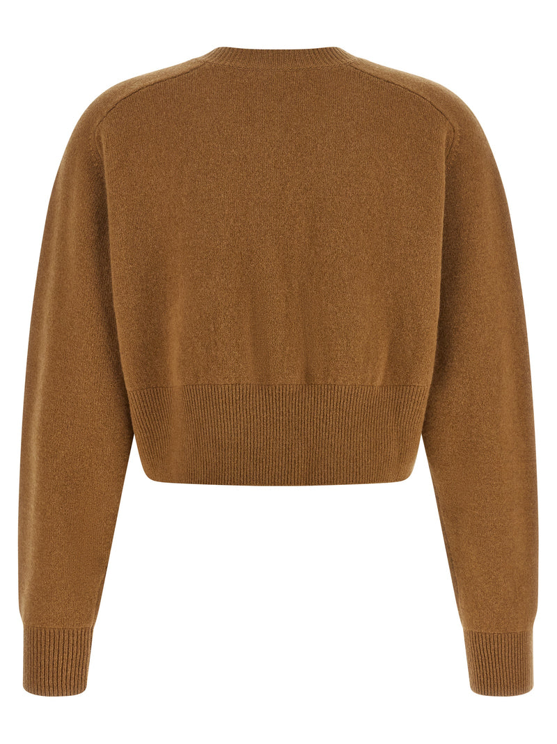 Elisabetta Franchi Brown Wool Cardigan