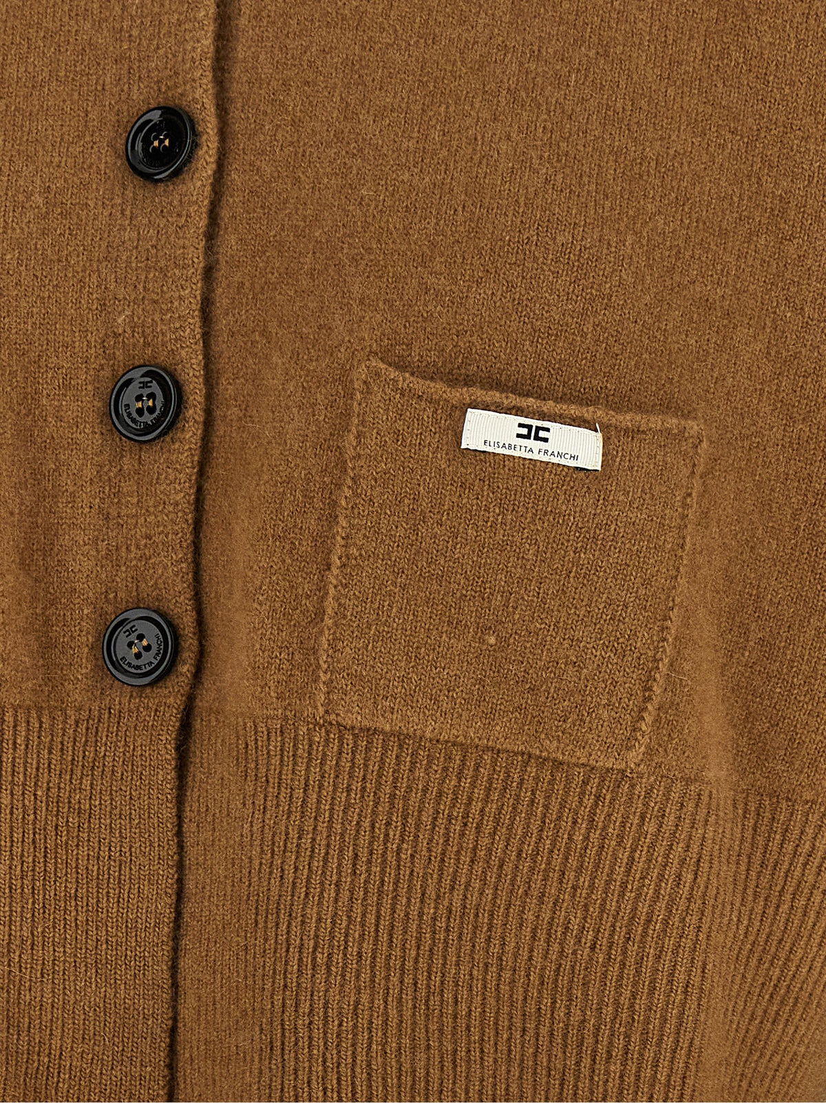 Gilet Elisabetta Franchi en laine marron