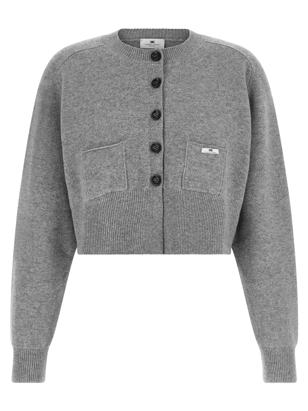 Cardigan en laine gris Elisabetta Franchi