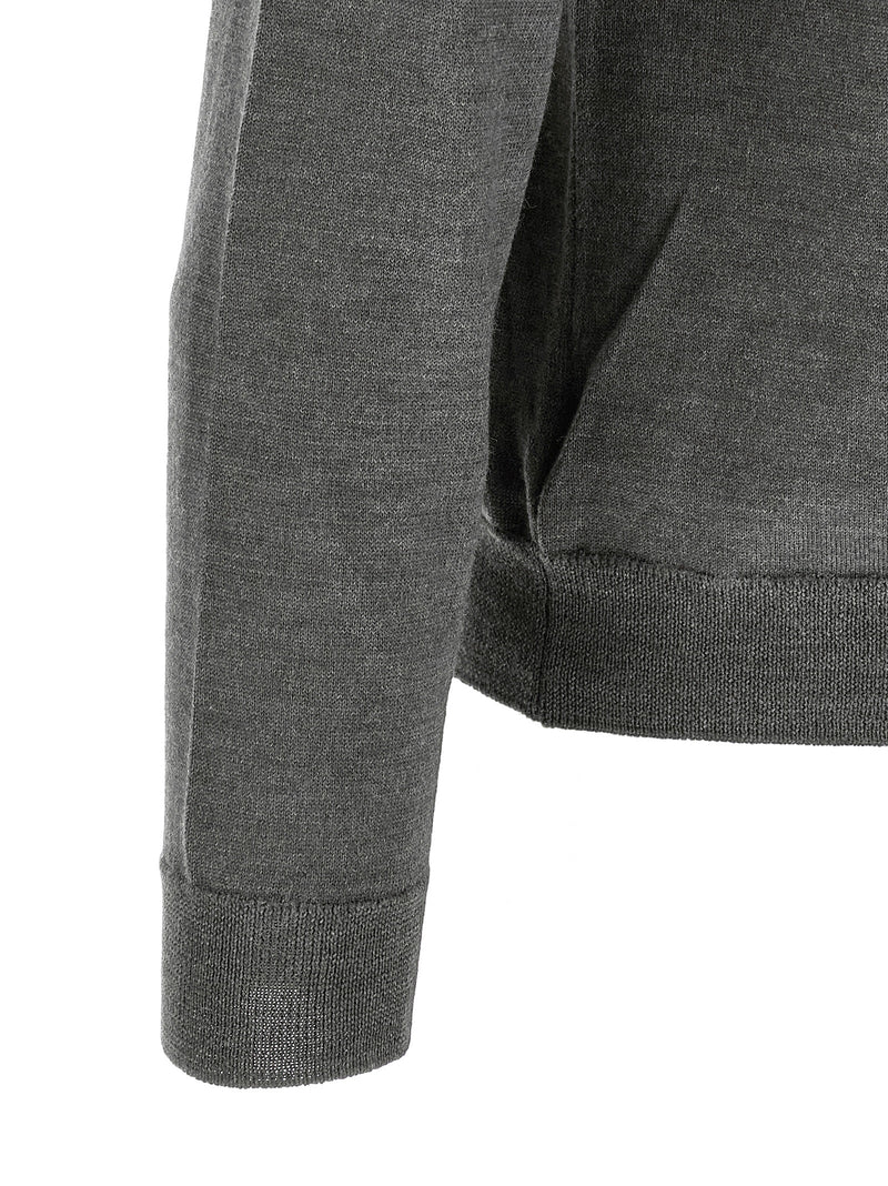 ZANONE Gray Virgin Wool Cardigan