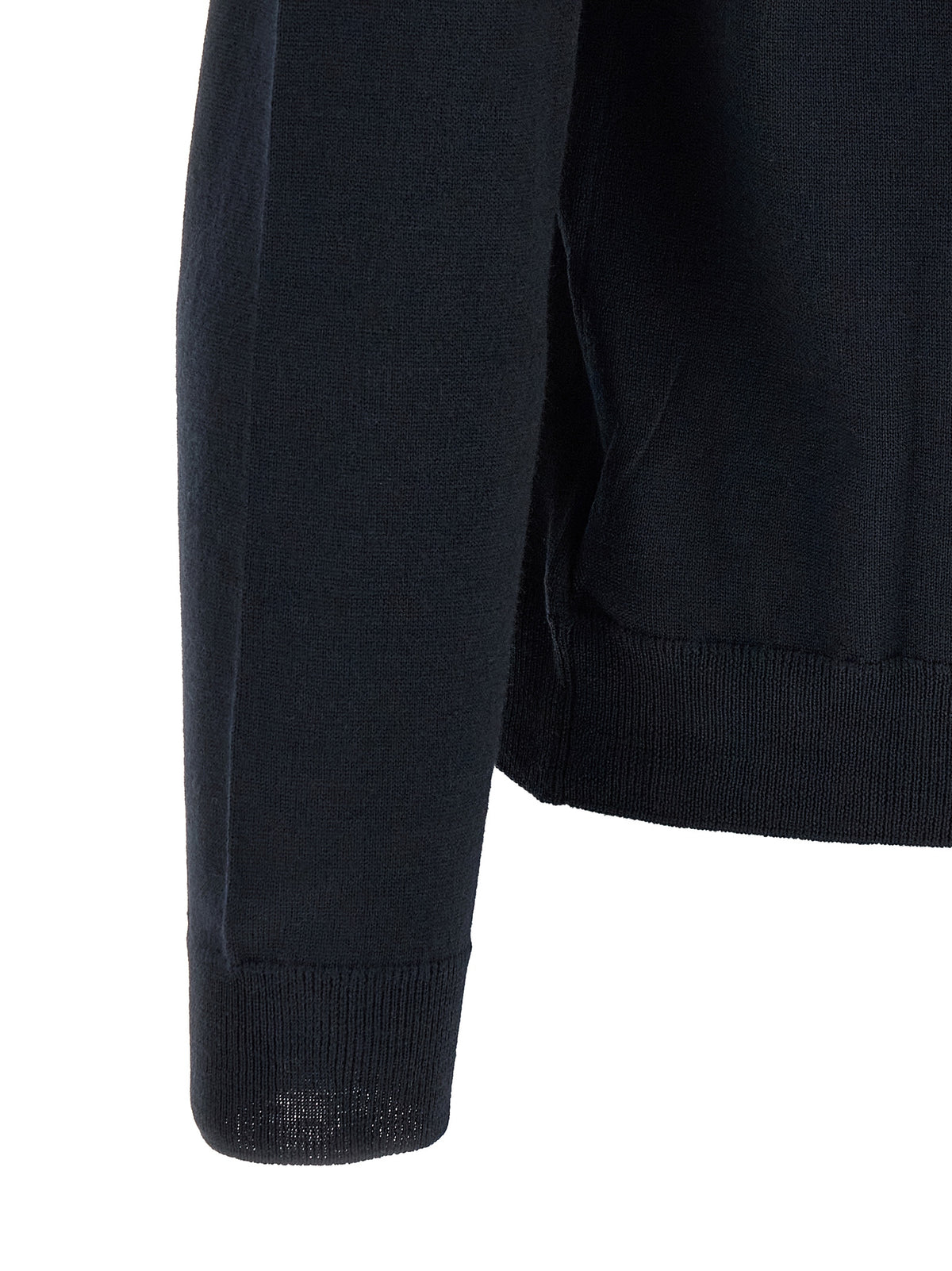 Cardigan ZANONE en laine vierge bleu