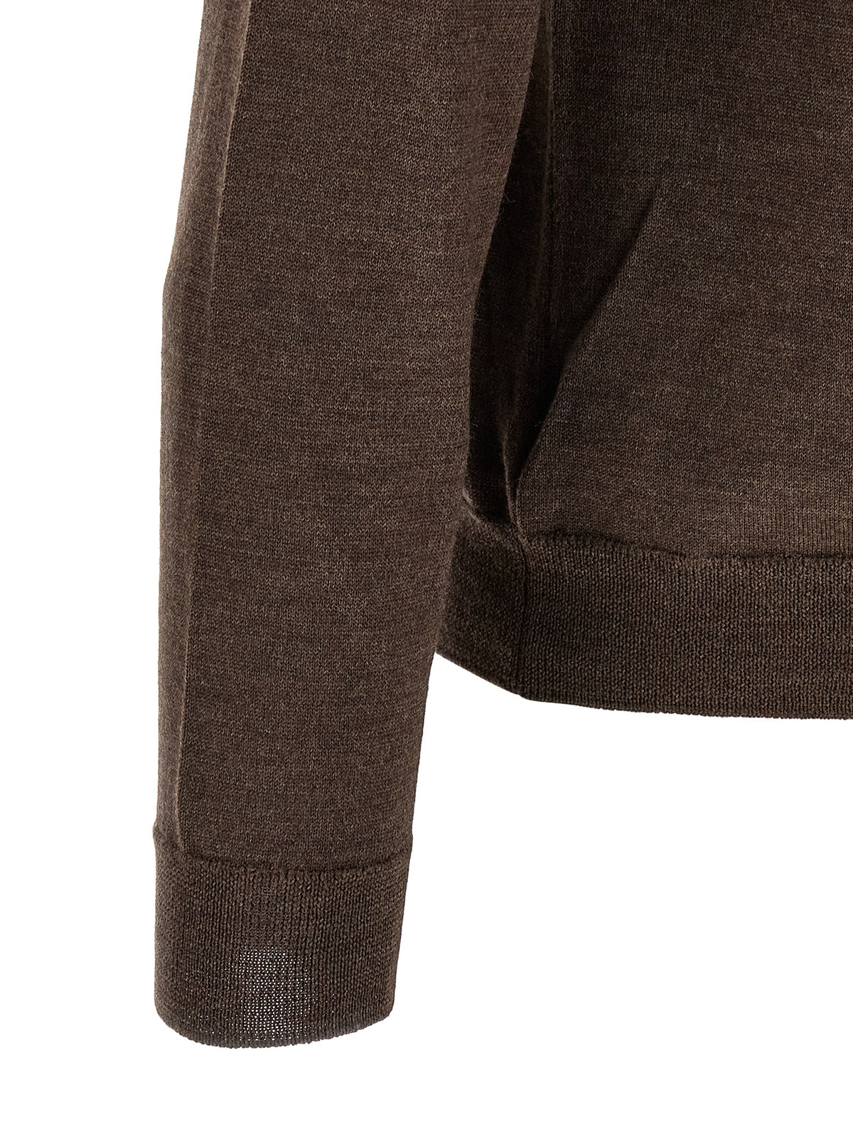 Cardigan ZANONE en laine vierge marron