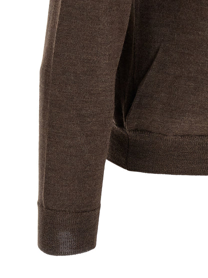 ZANONE Brown Virgin Wool Cardigan