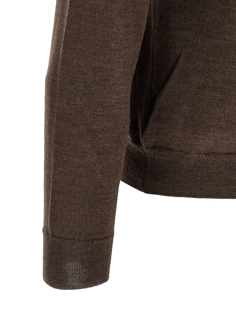 ZANONE Brown Virgin Wool Cardigan