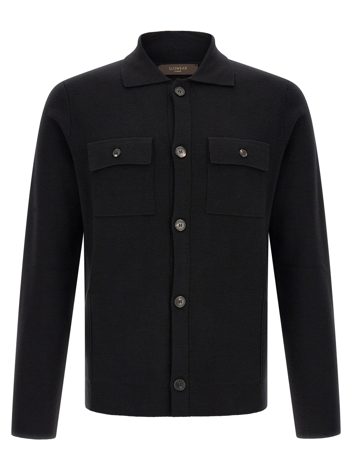 Cardigan ZANONE en laine vierge noire