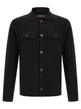 Cardigan ZANONE en laine vierge noire