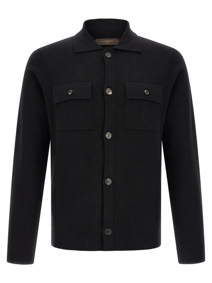ZANONE Black Virgin Wool Cardigan