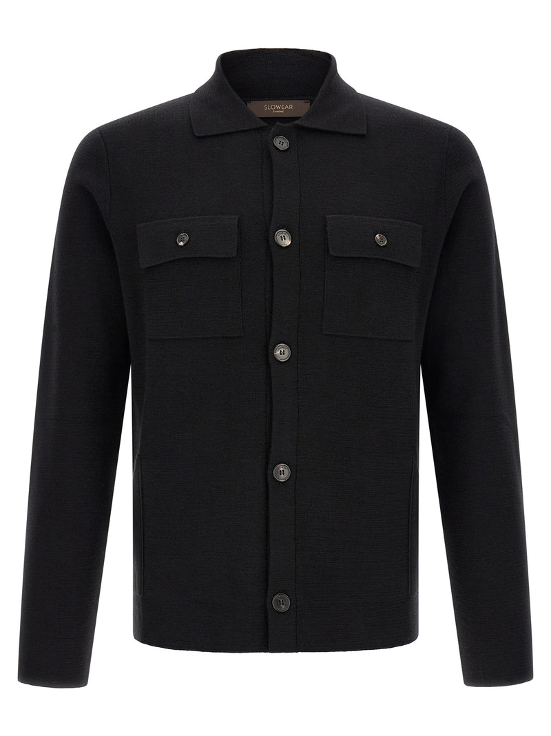 ZANONE Black Virgin Wool Cardigan