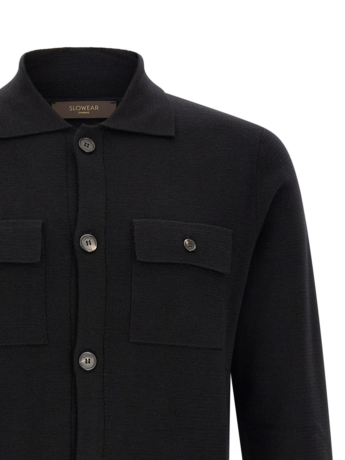 Cardigan ZANONE en laine vierge noire