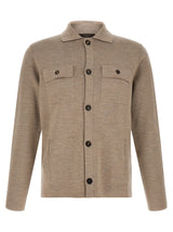 Cardigan ZANONE en Laine Vierge Beige