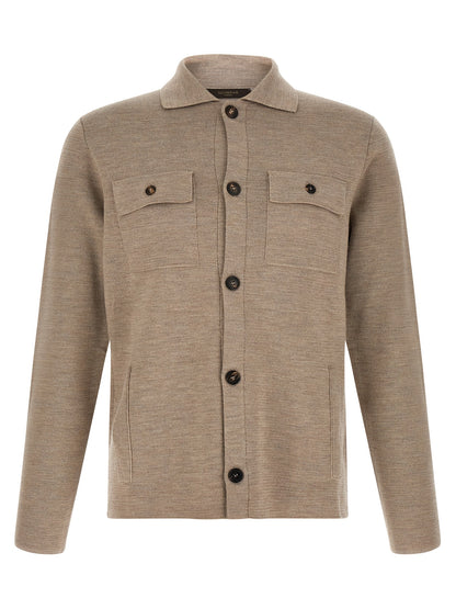 ZANONE Beige Virgin Wool Cardigan
