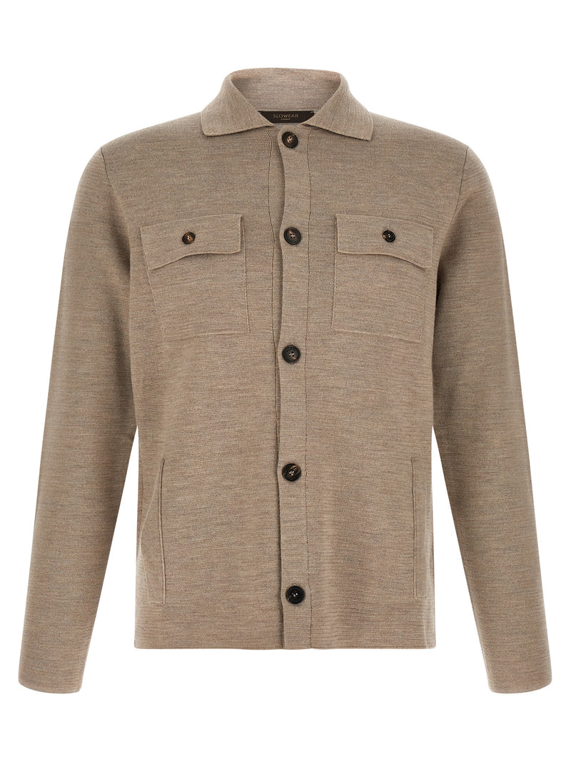 ZANONE Beige Virgin Wool Cardigan