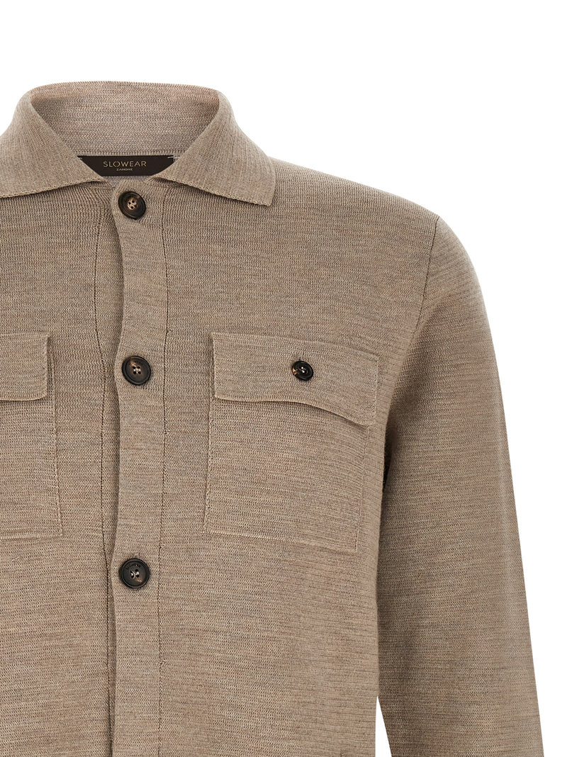 ZANONE Beige Virgin Wool Cardigan