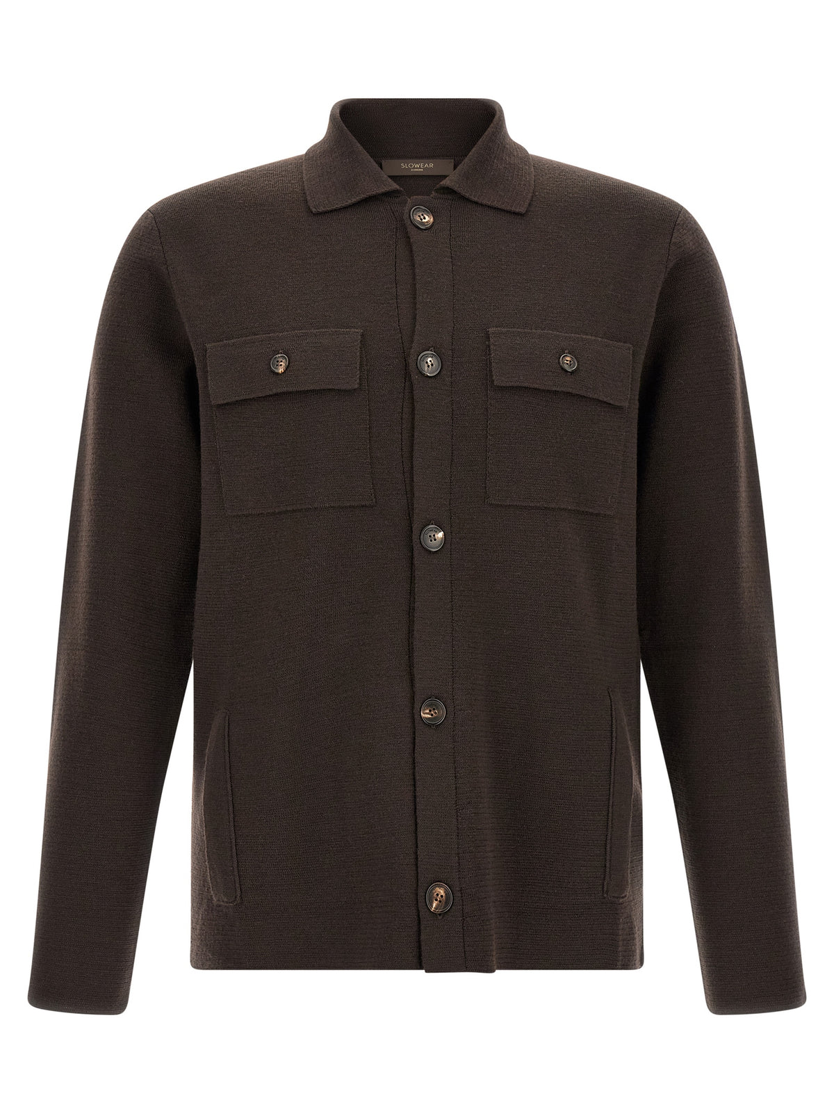 Cardigan ZANONE en laine vierge marron