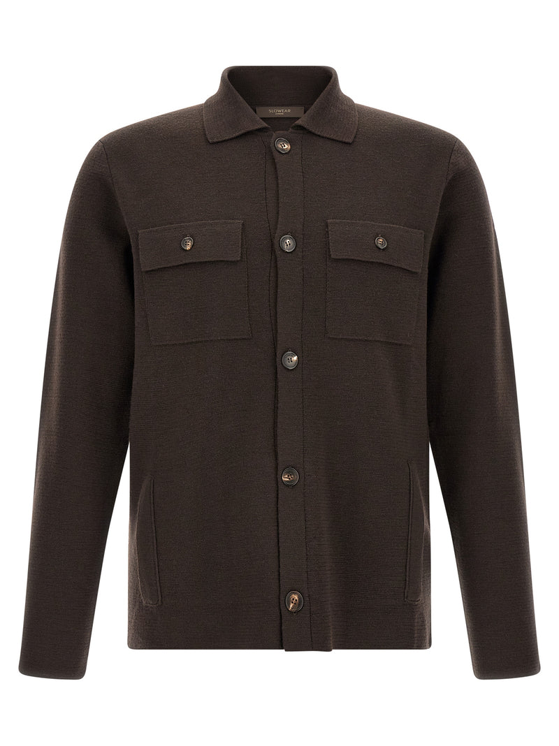 ZANONE Brown Virgin Wool Cardigan