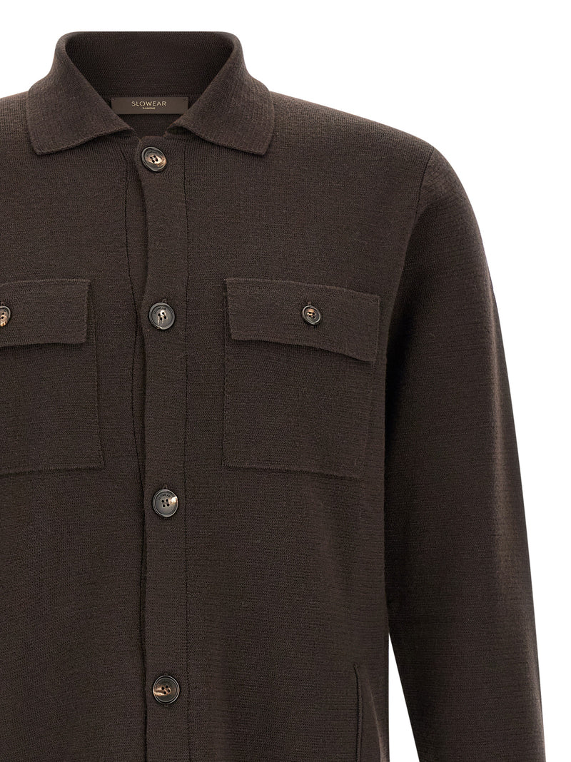 ZANONE Brown Virgin Wool Cardigan