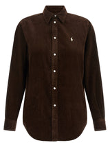 Chemisier en coton marron Polo Ralph Lauren