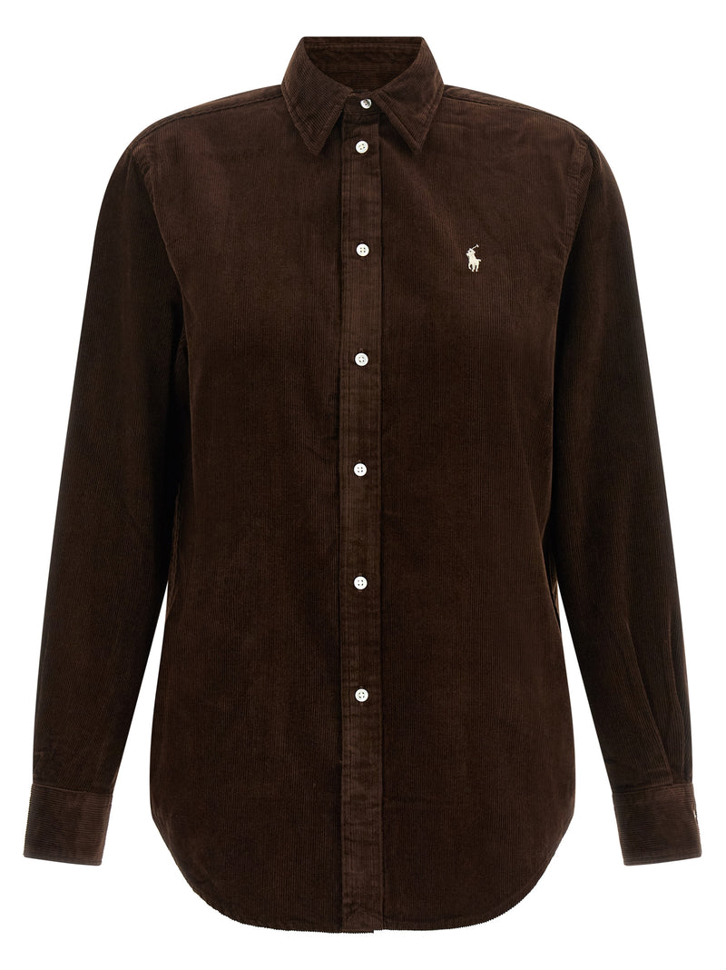 Polo Ralph Lauren Brown Cotton Blouse