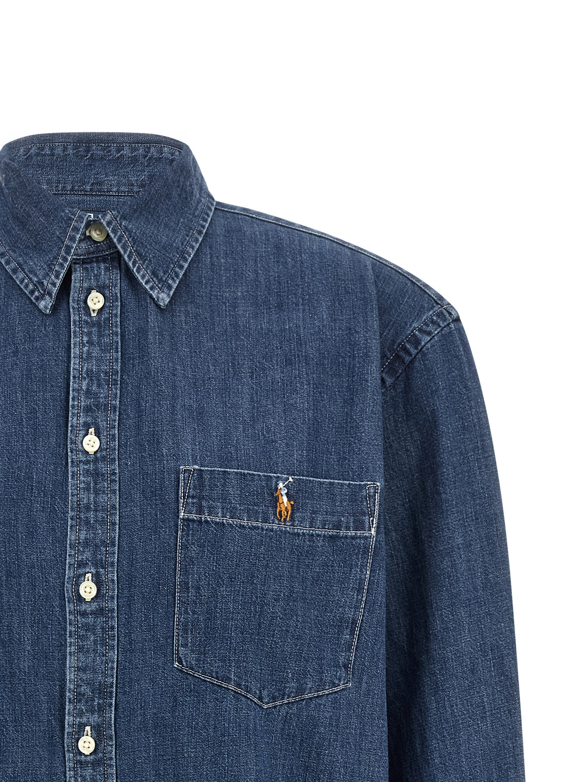 Polo Ralph Lauren Chemisier bleu en coton
