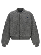 Polo Ralph Lauren blouson bombardier en laine grise