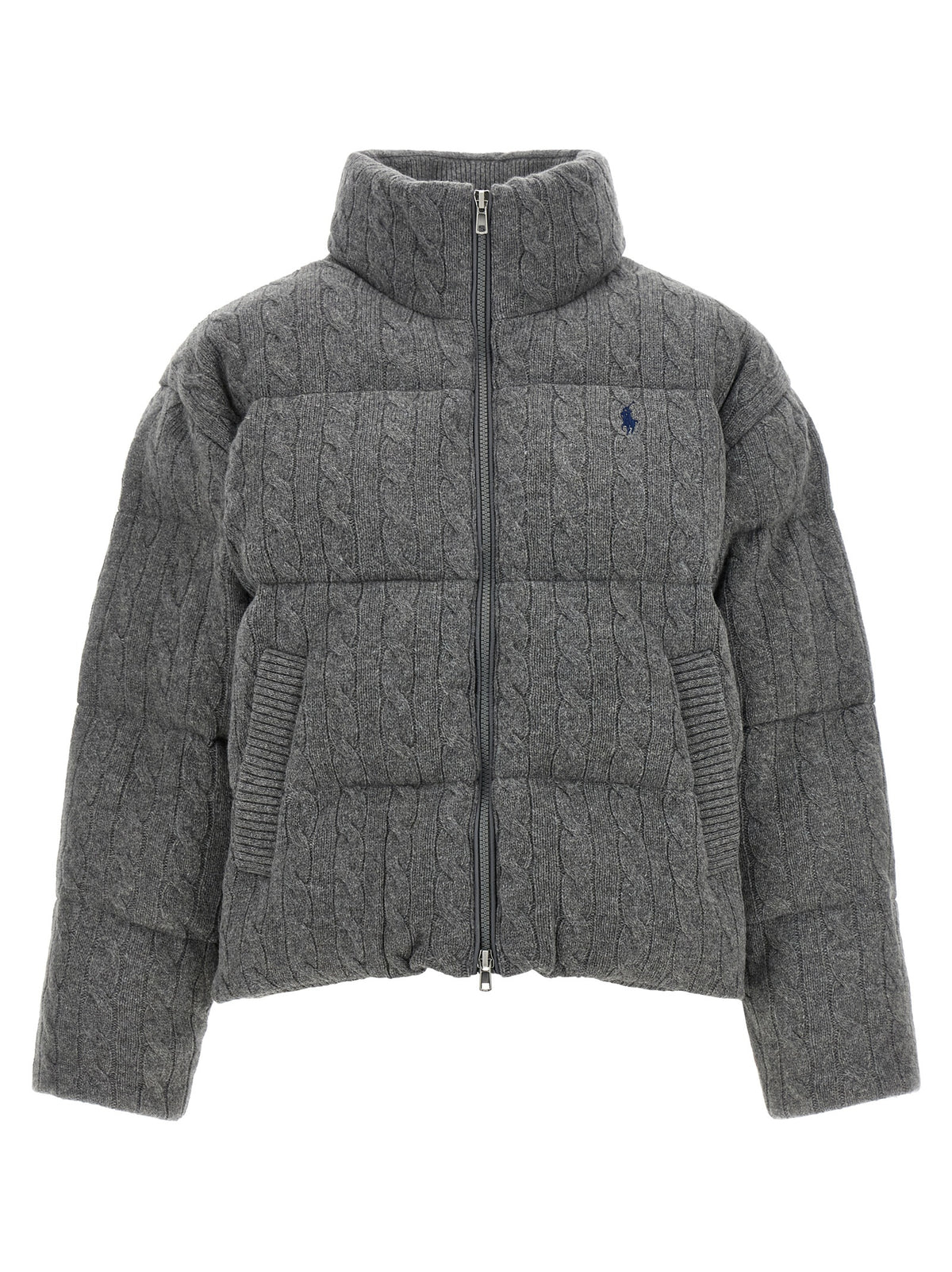 Veste longue en laine grise Polo Ralph Lauren