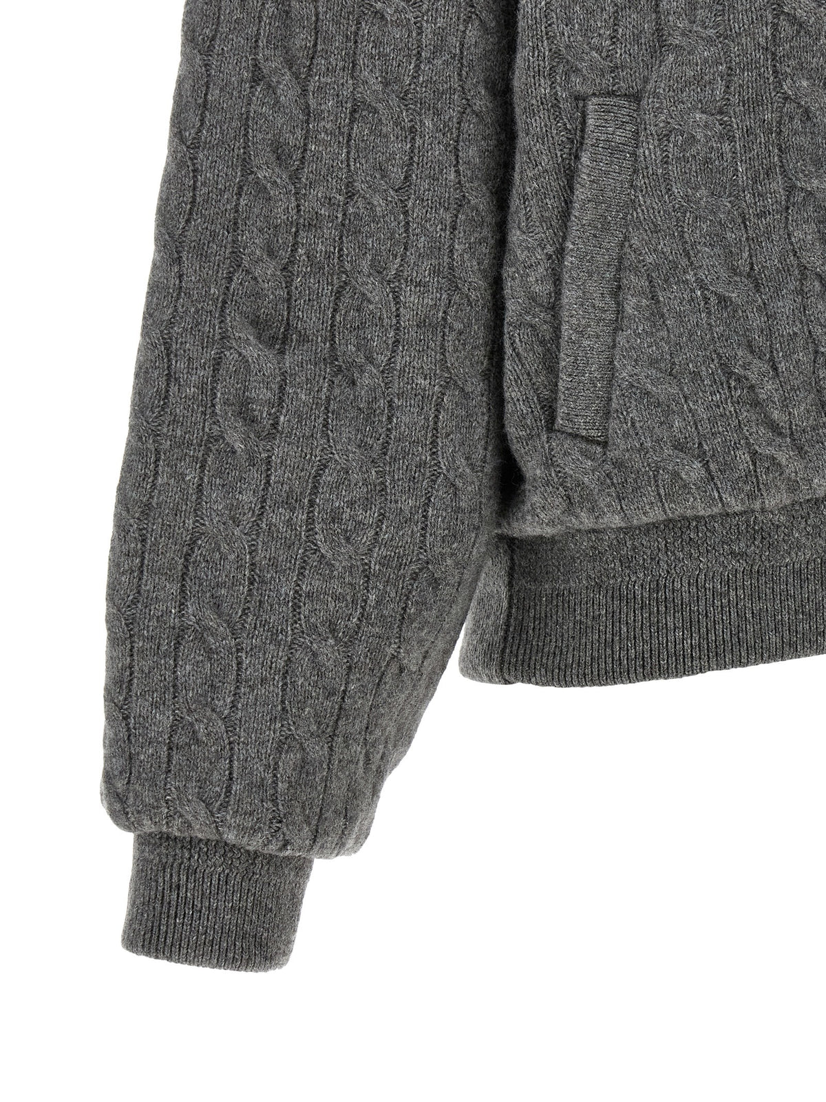 Polo Ralph Lauren blouson bombardier en laine grise