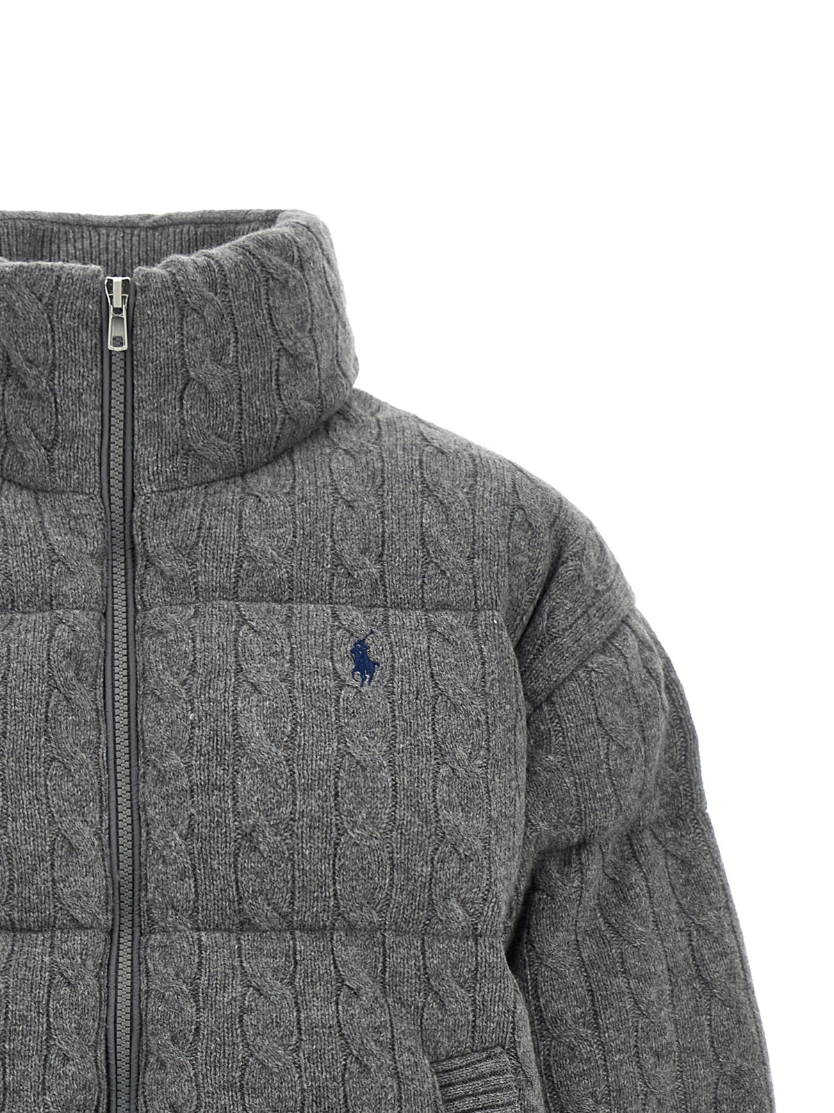 Veste longue en laine grise Polo Ralph Lauren