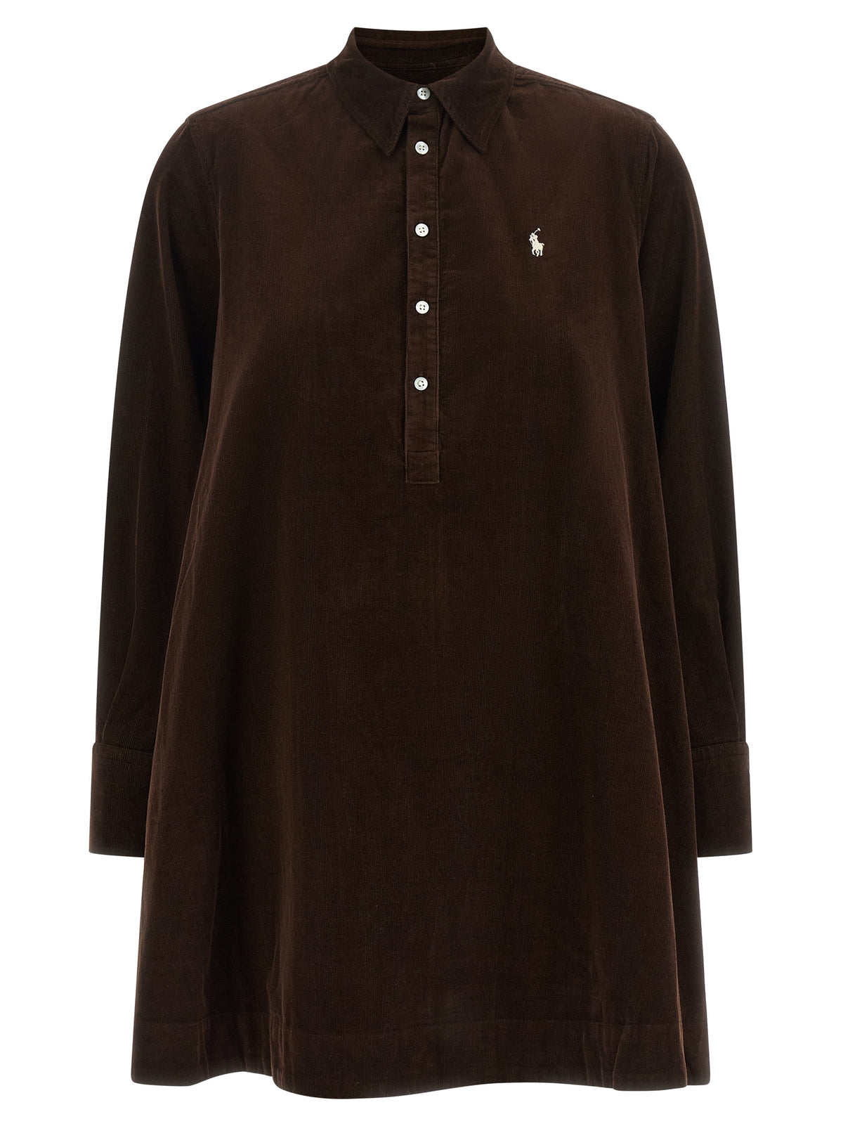 Robe courte Polo Ralph Lauren en coton marron