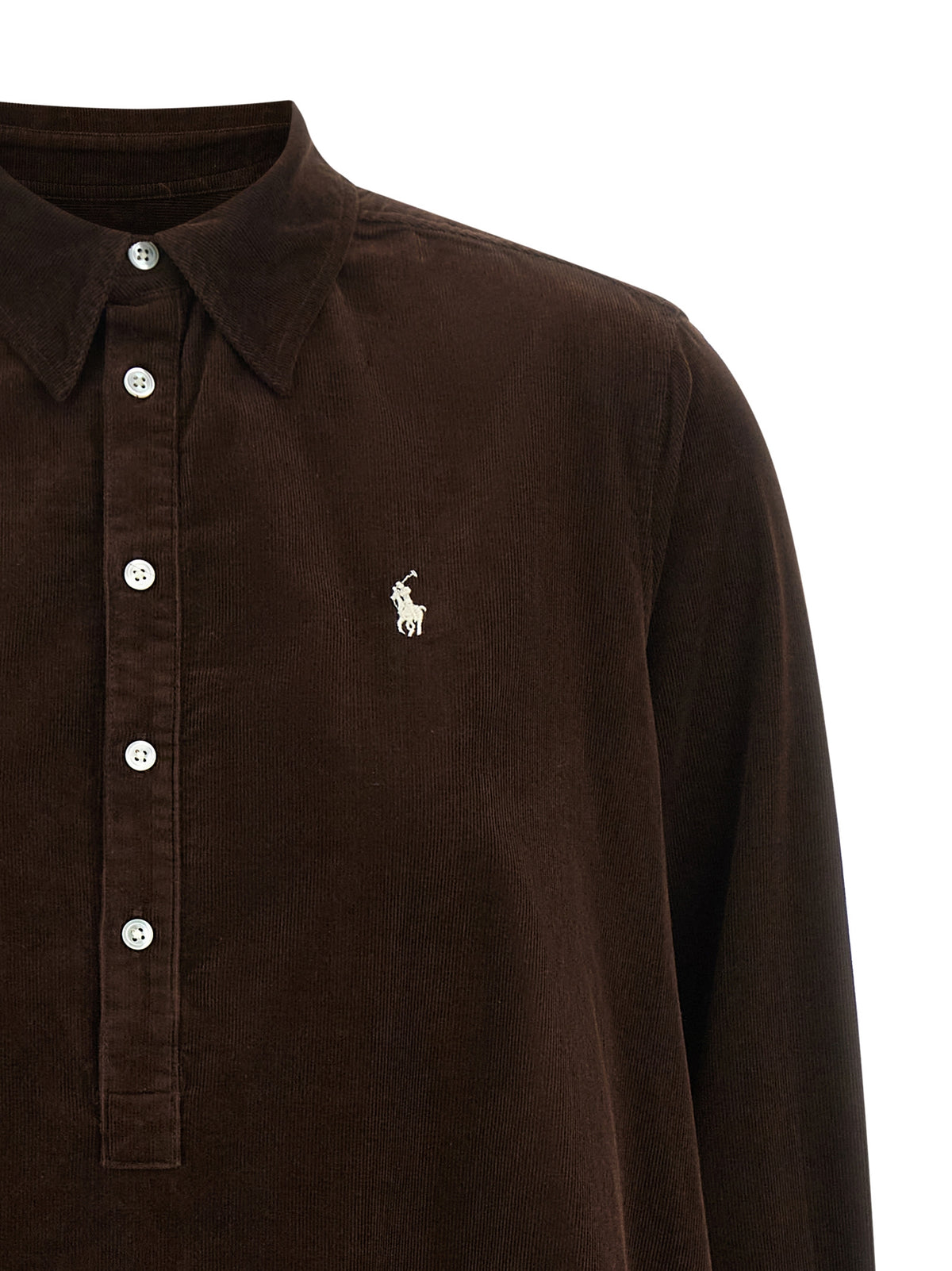 Robe courte Polo Ralph Lauren en coton marron