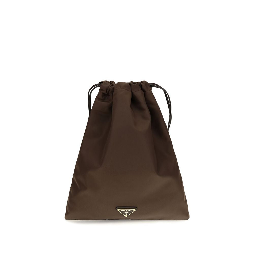 Pochette Prada en polyamide marron