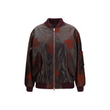 Blouson aviateur en cuir Valstar Bordeaux