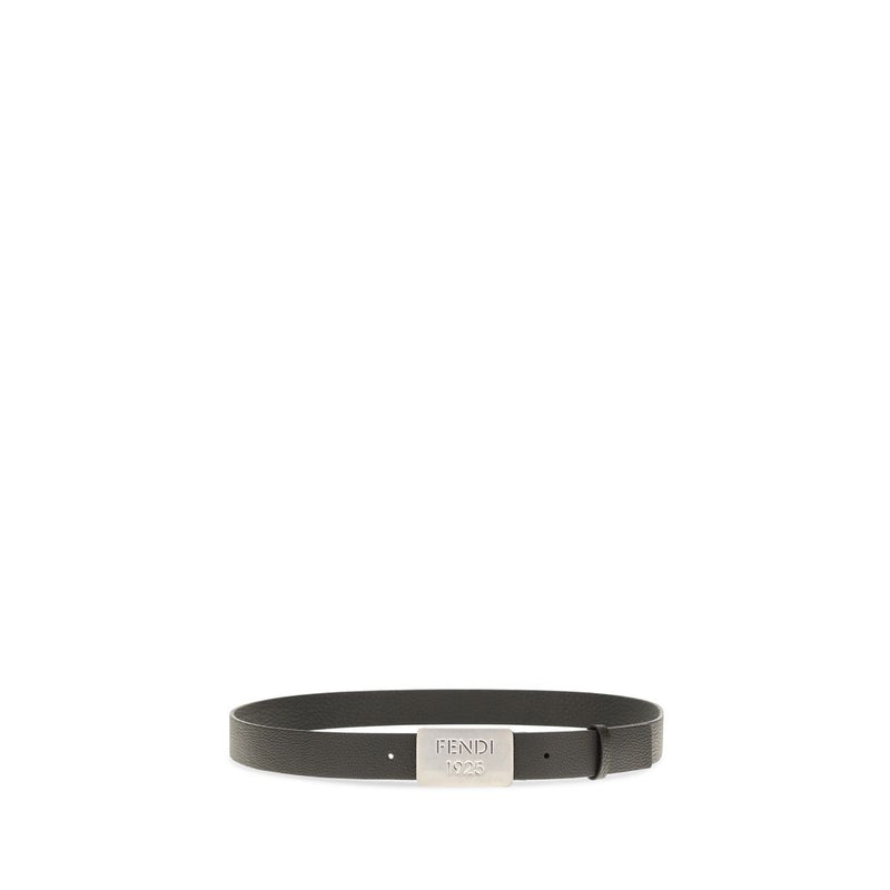 Fendi Black Calf Leather Bos Taurus Regular Belt