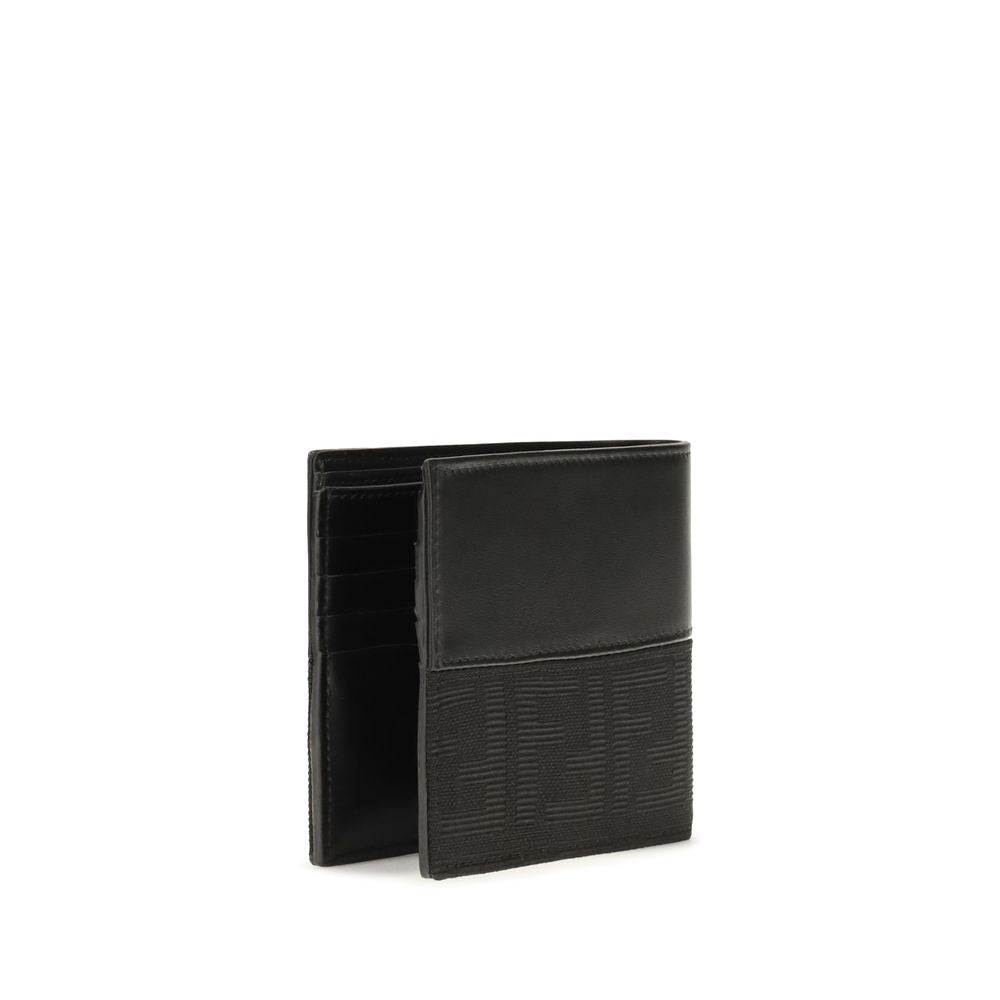 Portefeuille Fendi en cuir de veau noir Bos Taurus