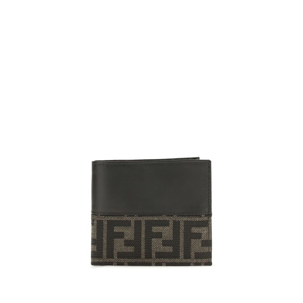 Portefeuille Fendi en cuir de veau marron Bos Taurus