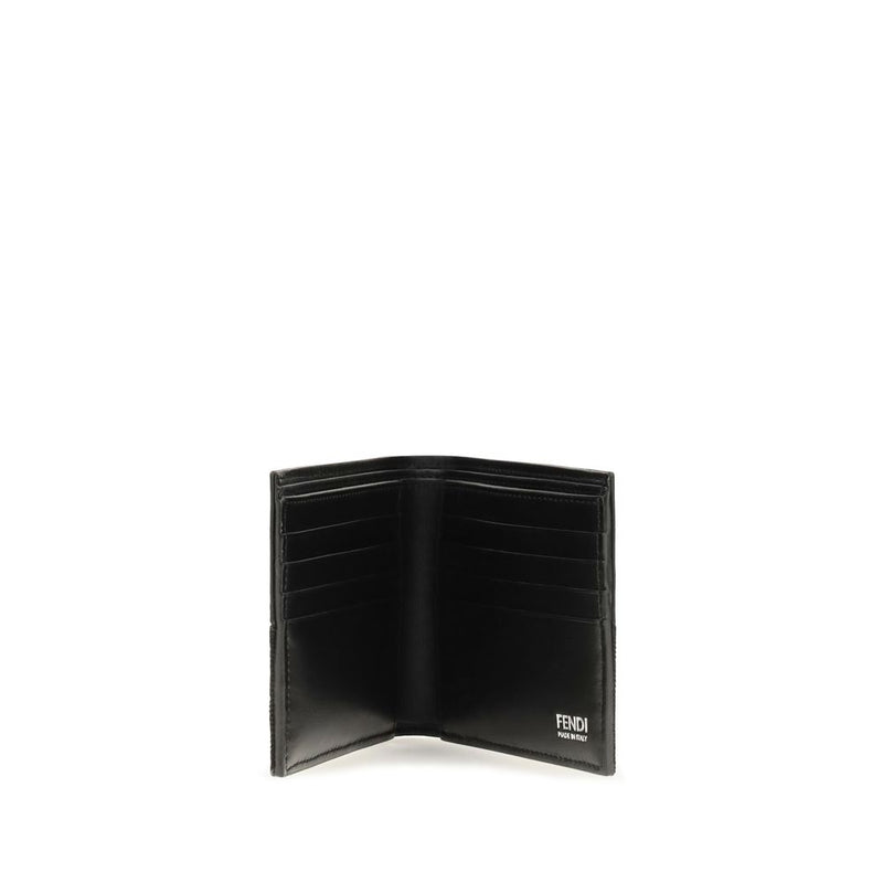 Fendi Black Calf Leather Bos Taurus Wallet