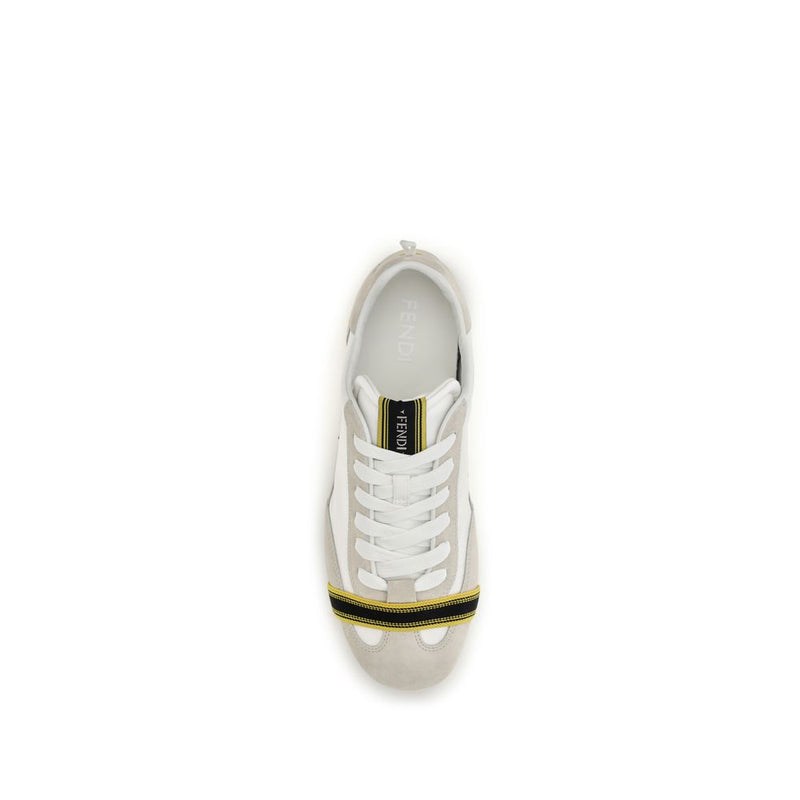 Fendi Gray Fabric Athletic Sneakers