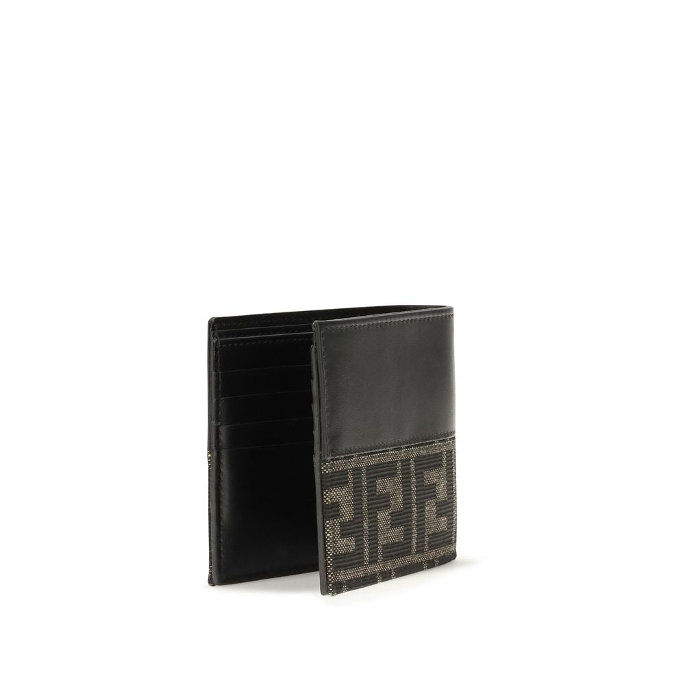 Portefeuille Fendi en cuir de veau marron Bos Taurus
