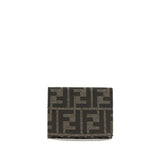 Portefeuille Fendi en polyester marron