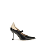 Escarpins Fendi en cuir de veau noir Bos Taurus à talon haut