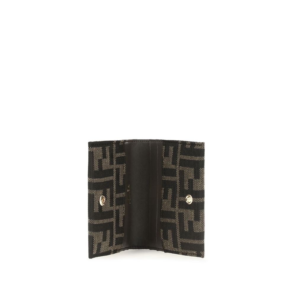 Portefeuille Fendi en polyester marron