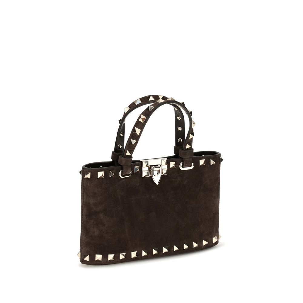 Sac à main Valentino Garavani en cuir de veau marron