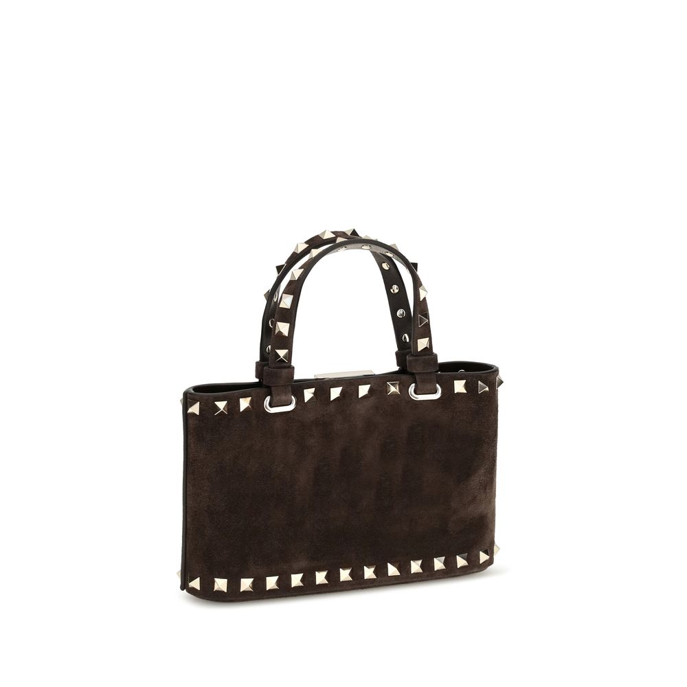 Sac à main Valentino Garavani en cuir de veau marron