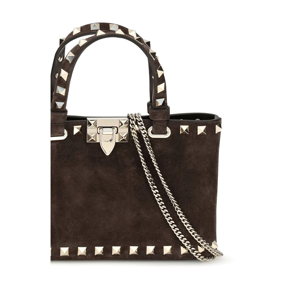 Sac à main Valentino Garavani en cuir de veau marron