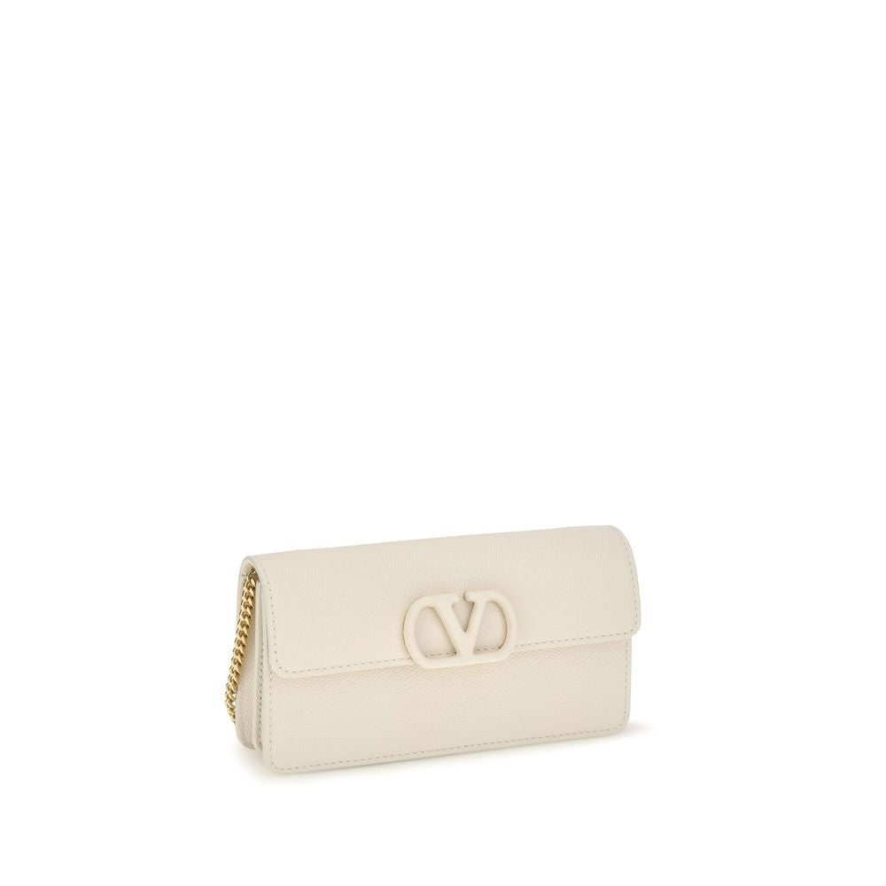 Portefeuille Valentino Garavani en Cuir de Veau Blanc Bos Taurus